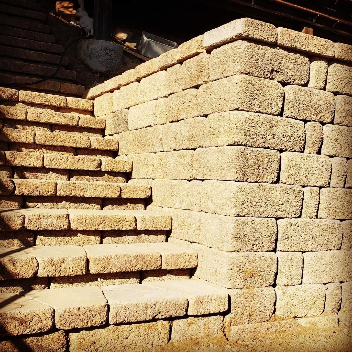 Completed retaining wall project