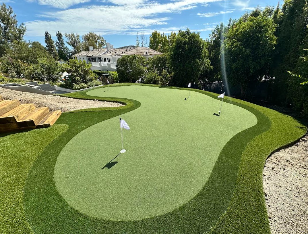 Synthetic golf green for apartment or HOA amenity area