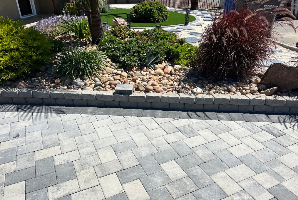 Paver walkway and hardscape installation by K5 Landscaping