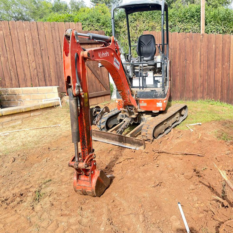 Mini Kubota excavator available for rent from K5